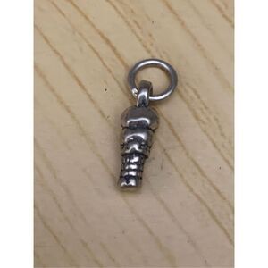 Ice Cream Cone Sterling Silver Jewelry Charm